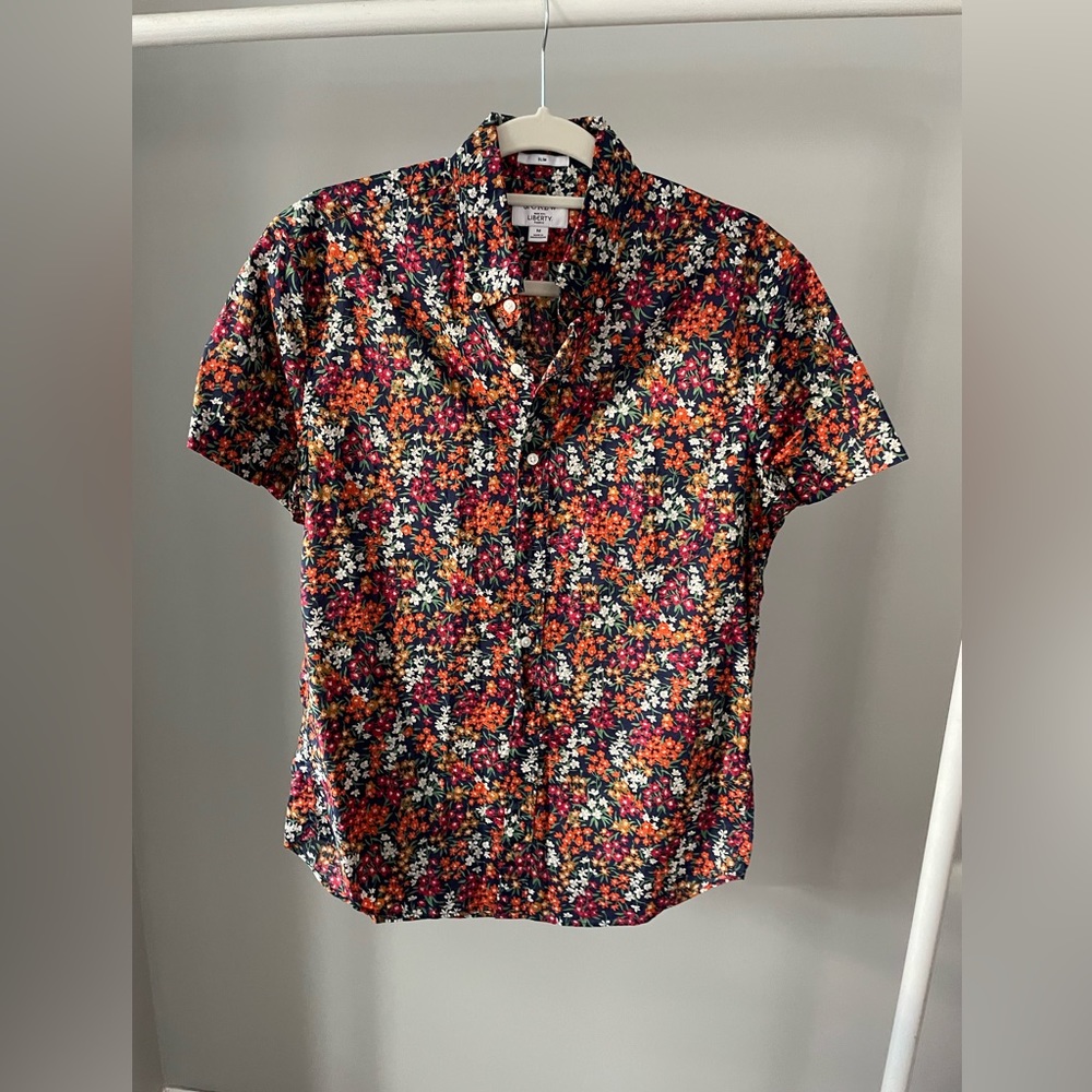 J Crew floral button down